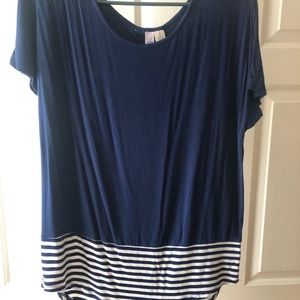 Navy lace blouse